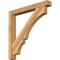 Ekena Millwork Balboa Block Rough Sawn Bracket w/ Offset Brace, Western Red Cedar, 6"W x 46"D x 46"H BKT0604X46X46BOA05RWR - alternate 1